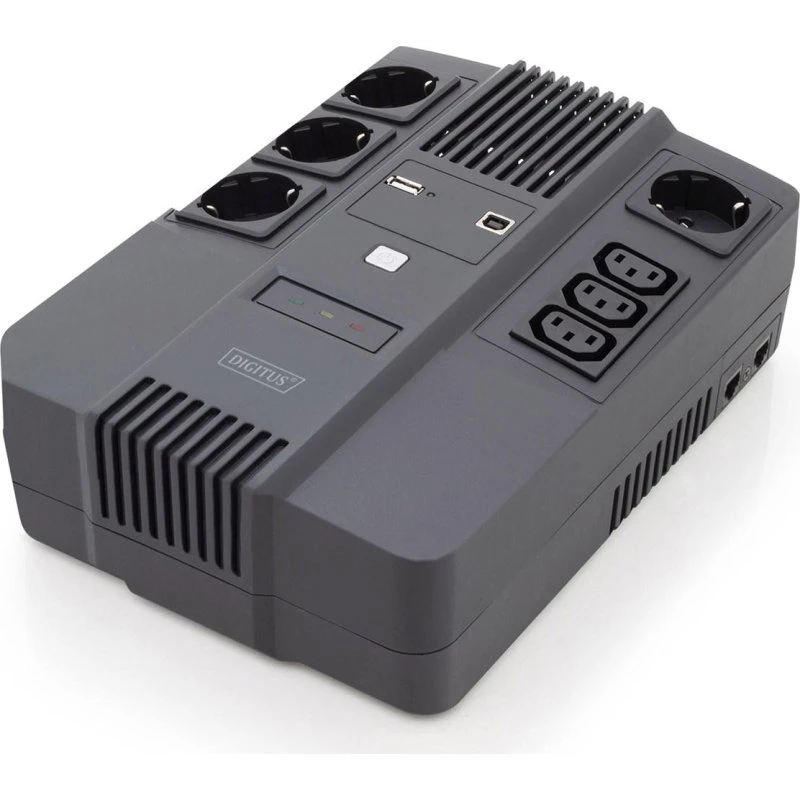 DIGITUS UPS 600VA/360W med LED, 7 udtag