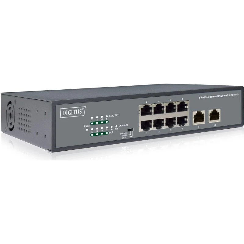 DIGITUS DN-95323-1 8-port PoE+ Switch (19")