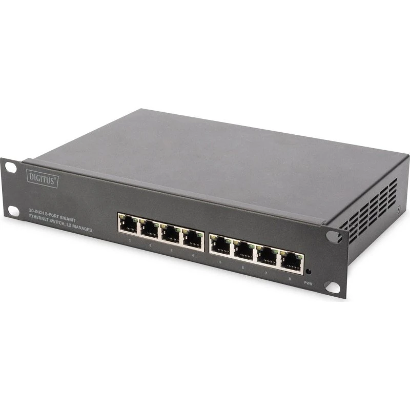 DIGITUS DN-80117 8-porte L2+ Managed Switch, 10/100/1000, rack-mountable