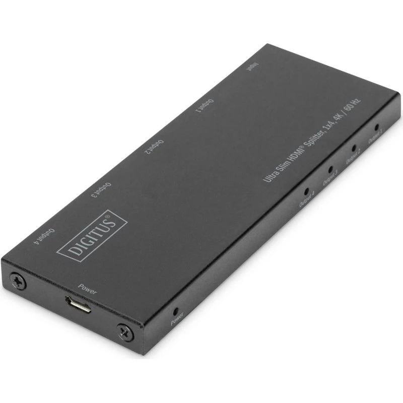 DIGITUS Ultra Slim HDMI-splitter DS-45, 1 til 4, 4K/60 Hz