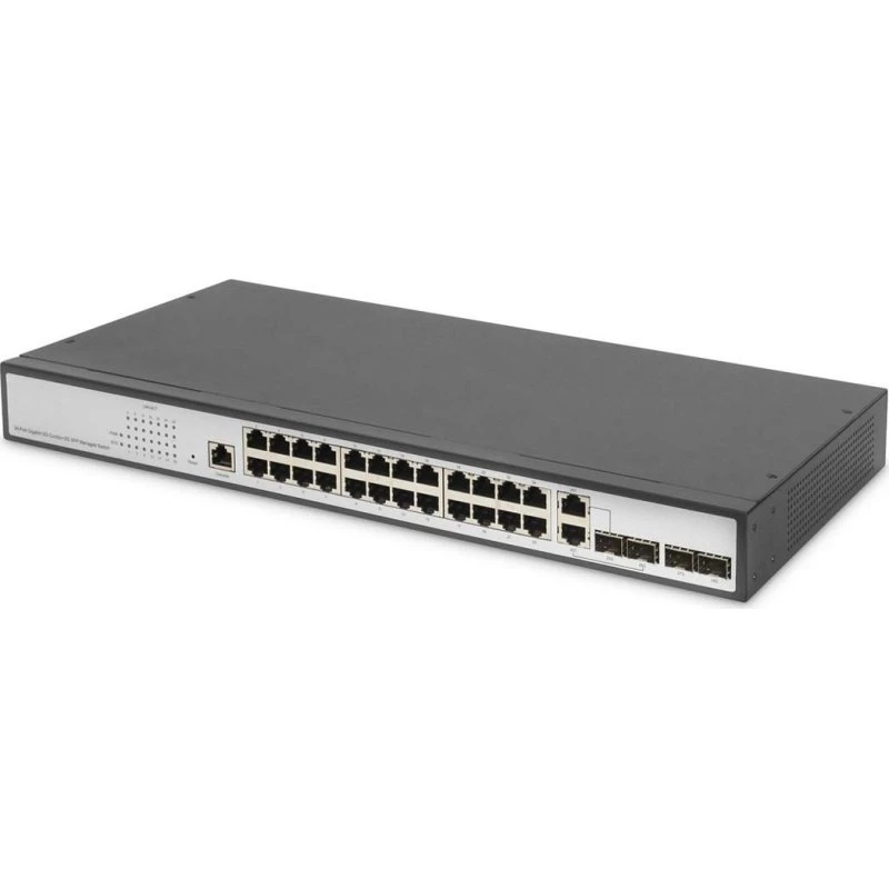 DIGITUS DN-80221-3 24-port Gigabit managed switch sort