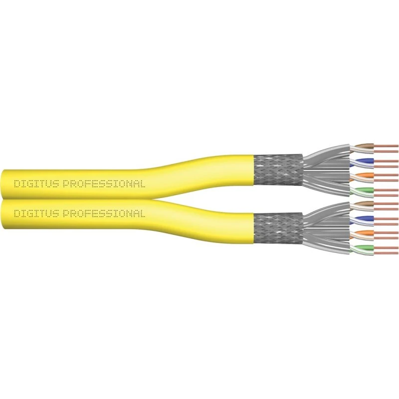 DIGITUS CAT 7a S/FTP 100m Gul Installationskabel RAL 1016