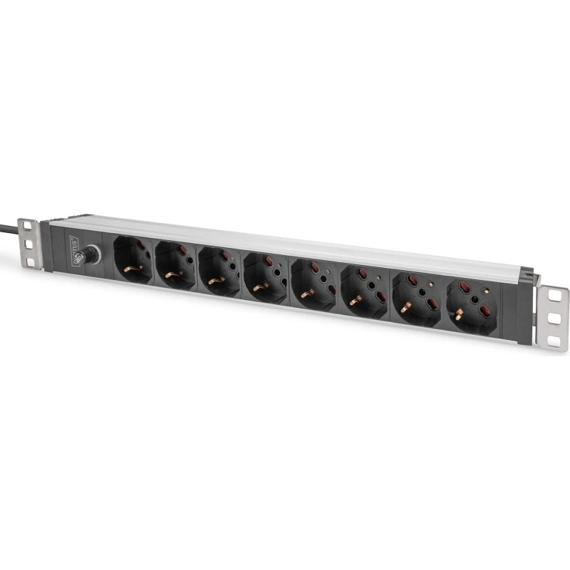 DIGITUS 8-Port 1U Stikdåse 2m C14 Aluminium