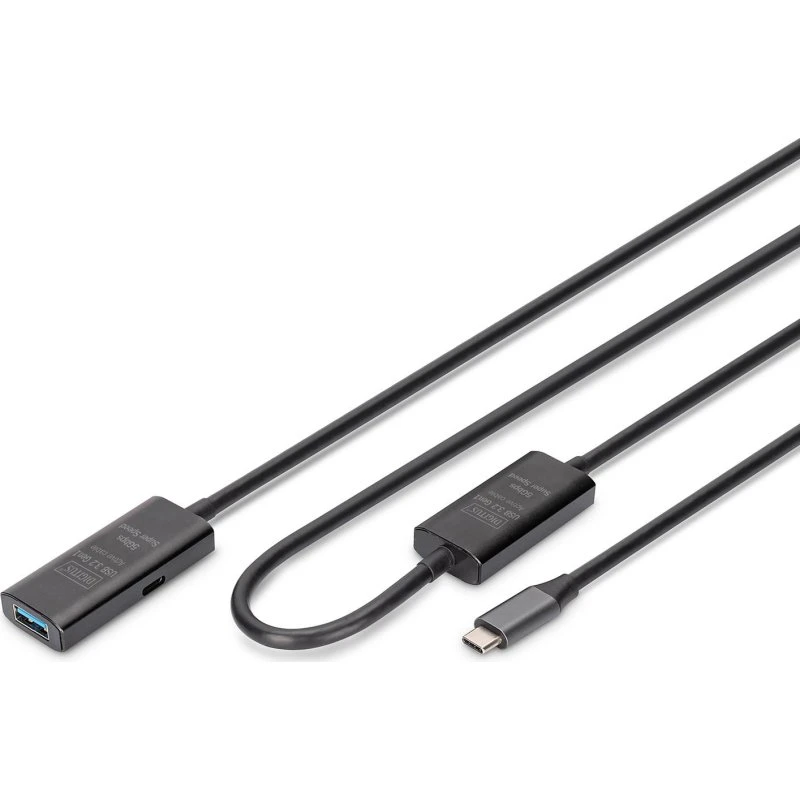 DIGITUS USB 3.2 Gen1 10m aktiv USBC til USBA forlænger