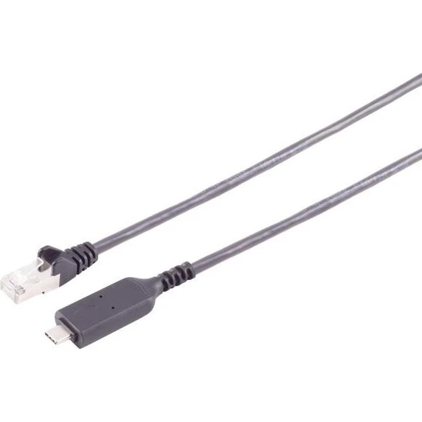 S-Impuls USB-C til RJ45 1G LAN-kabel 15 m sort