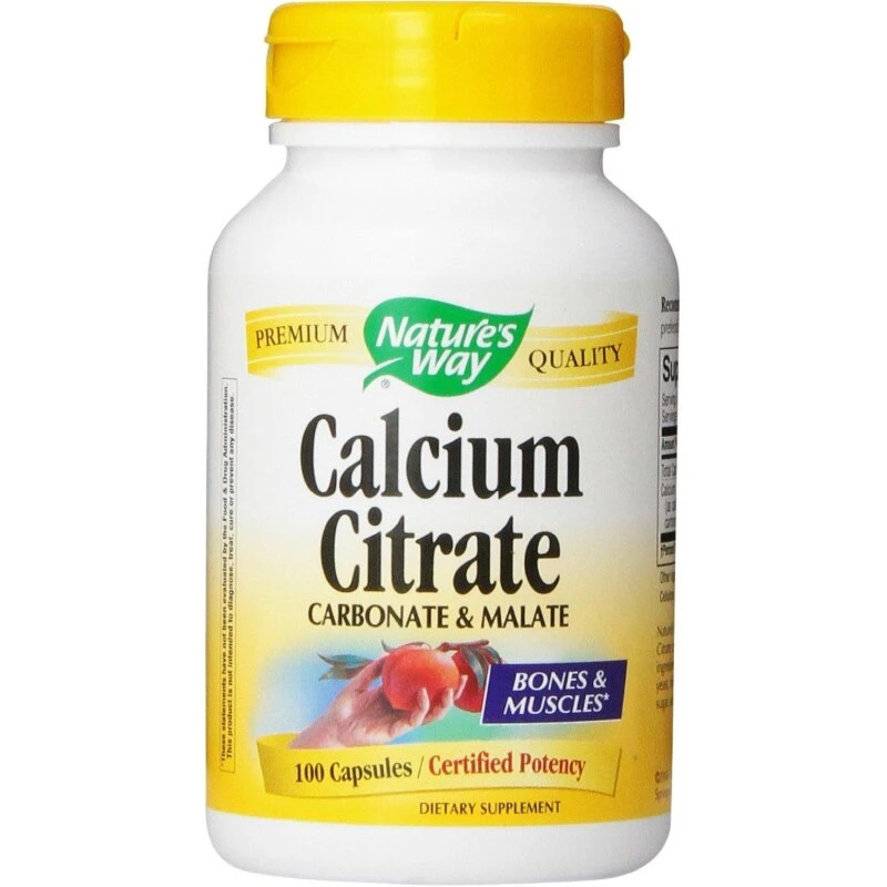Nature's Way Calcium Citrate/Malate, 100 kapsler