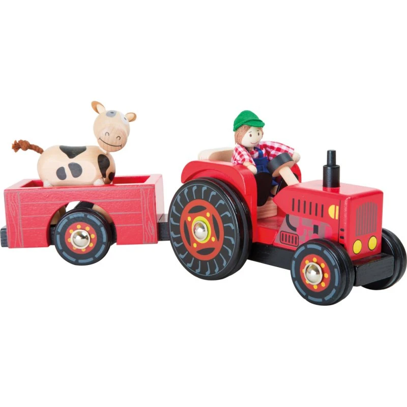 Small Foot Legetøjstraktor med Anhænger – Træ – 2 Figurer