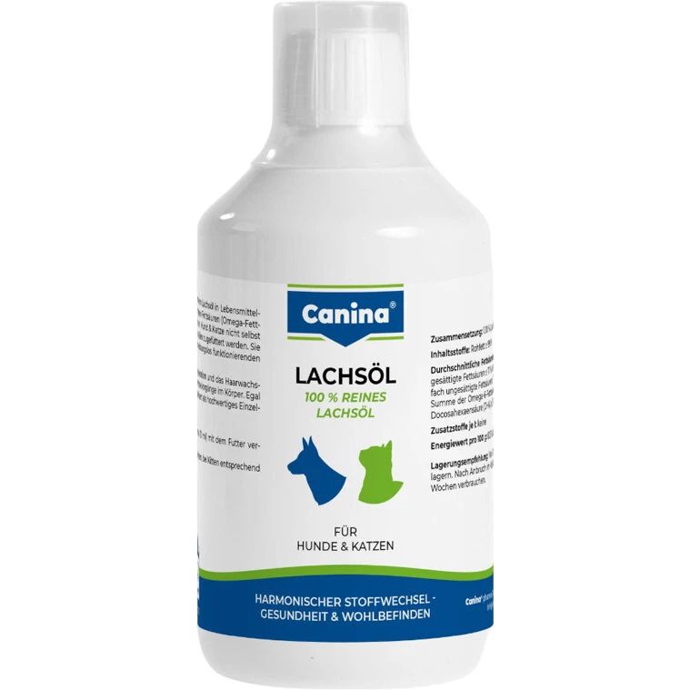 Canina Lakseolie 500 ml til hund og kat