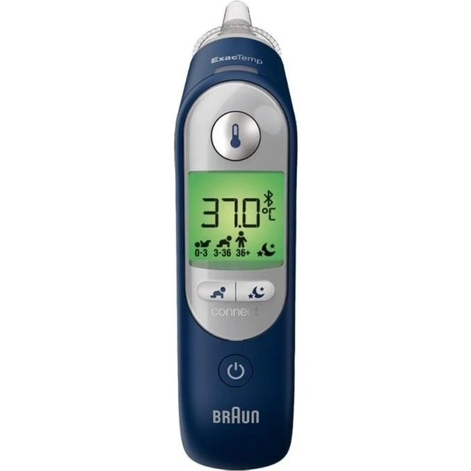 Braun ThermoScan 7 Plus Connect øretermometer, blå
