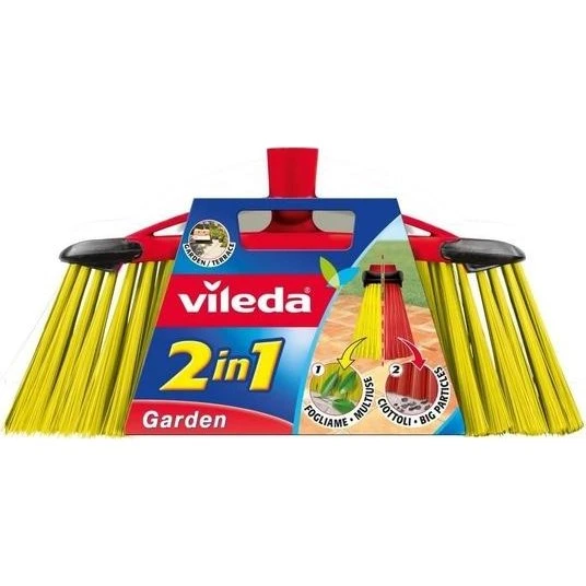 Vileda 2i1 Garden Kost Rød/Sort