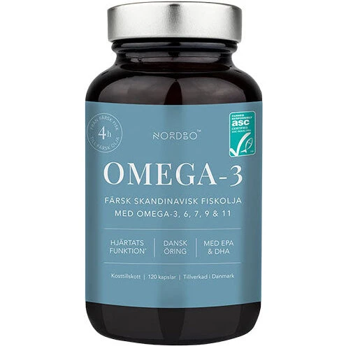 NORDBO Omega-3 120 kapsler – ASC-certificeret dansk ørred