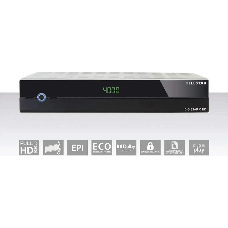 Telestar Digistar C HD DVB-C HDTV-modtager, Sort