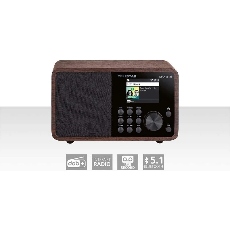 Telestar DIRA M14i DAB+/FM Radio med Bluetooth og WiFi, Træ