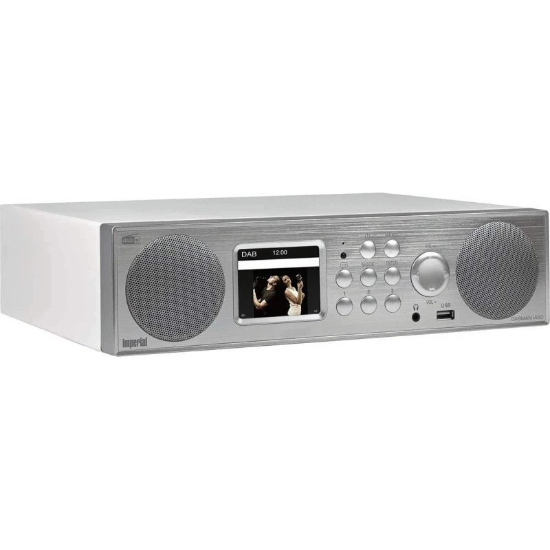 DABMAN i450 Hybrid Stereo Radio DAB+ / FM / Internet / Bluetooth Hvid-Sølv