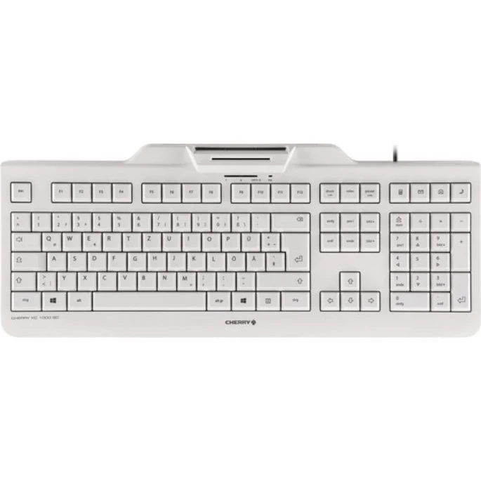 Cherry KC 1000 SC Tastatur, USB, Schweizisk, Bleg Grå