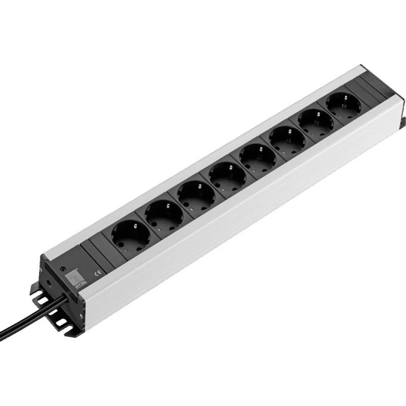 Rittal 7000630 2m Strømskinne til 19" med 8x Schuko