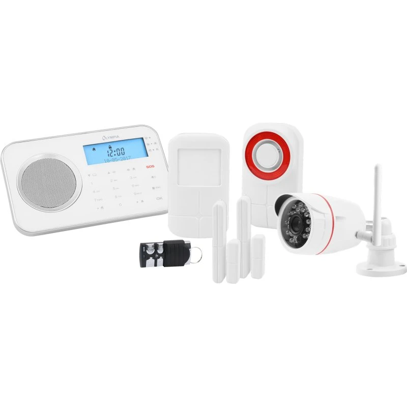Olympia ProHome 8791 Trådløst Hjemmealarmsystem, Hvid