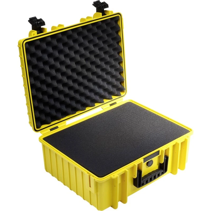 B&W Type 6000 Yellow Outdoor Flightcase med Skum