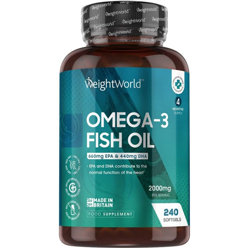 WeightWorld Omega-3 Fiskeolie 2000 mg — 240 softgels
