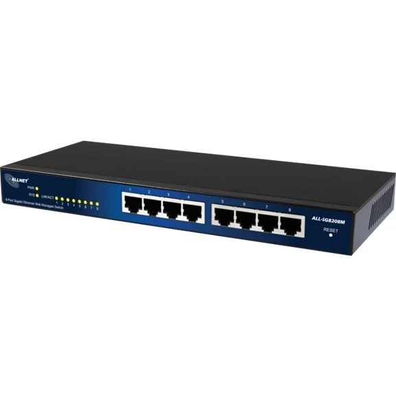 ALLNET ALL-SG8208M 8-porte Gigabit Switch, Administreret