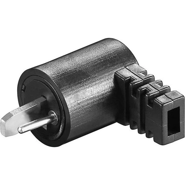 Goobay 11242 Vinklet Højttalerstik Han med Skrueterminaler, Sort