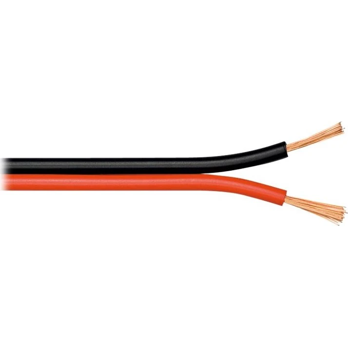 Goobay Højttalerkabel 2x0,5 mm² rød/sort 50 m