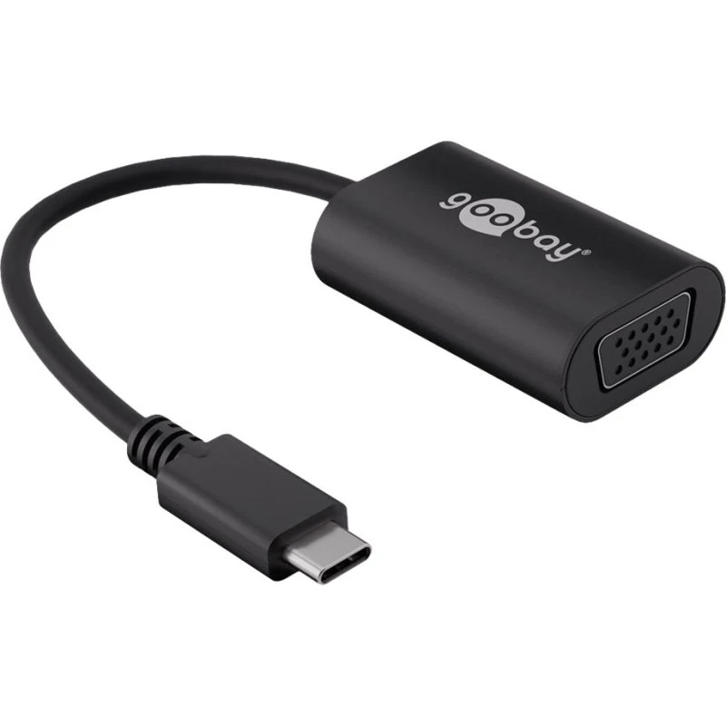 Goobay USB-C til VGA adapter 20 cm, sort