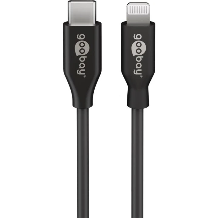 Goobay Lightning til USB-C 1 m, MFi, sort