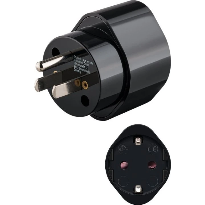 Goobay Nätadapter USA/Japan, type B til type F, sort