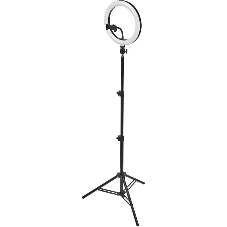 Ledvance Light Ring selfie-gulvlampe 6W, sort 222 cm