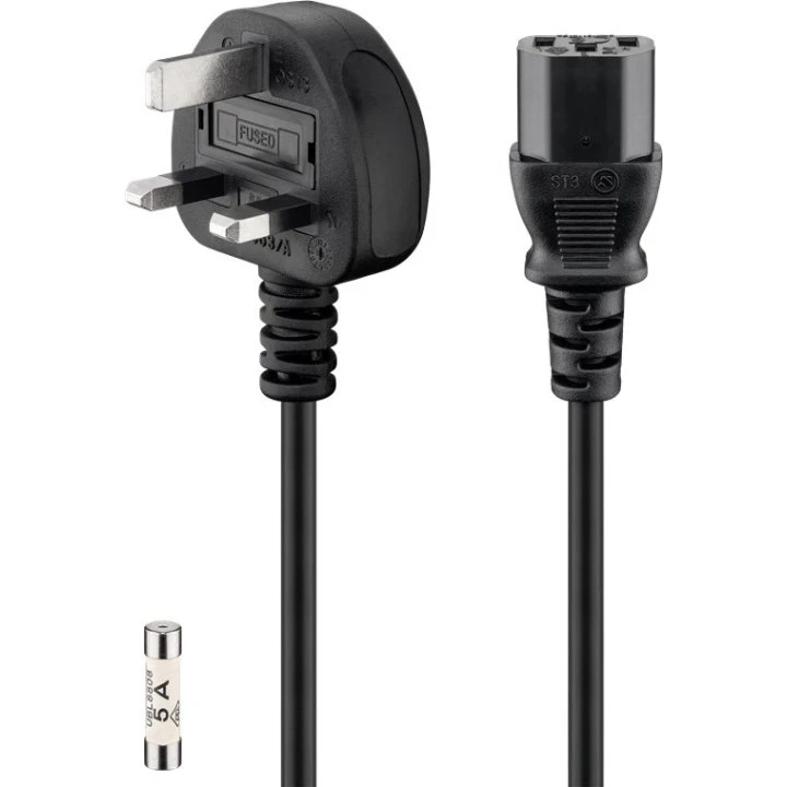 Goobay UK-koldt apparatkabel 1,5 m, sort