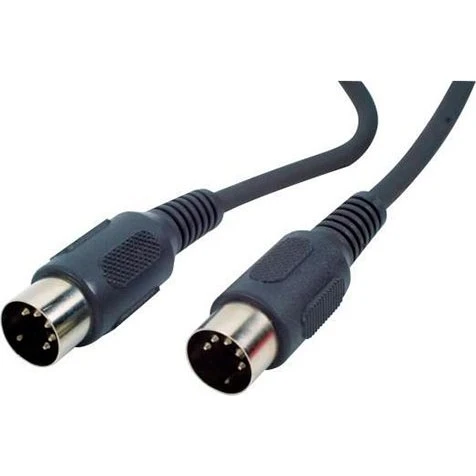 Pro DIN 5-pins kabel, sort, 1,5 m