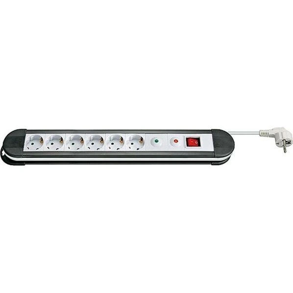 Goobay Stikdåse 6x Type F, 3 m, hvid