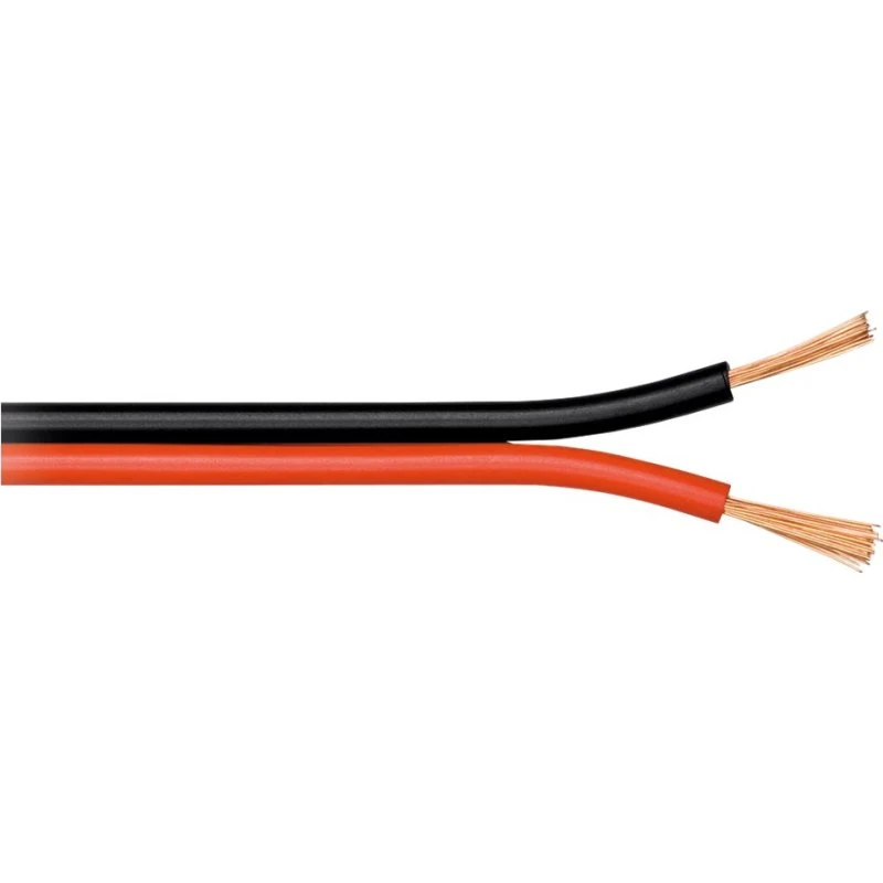 Goobay Højttalerkabel CCA 100 m rød/sort 2 x 1,00 mm²