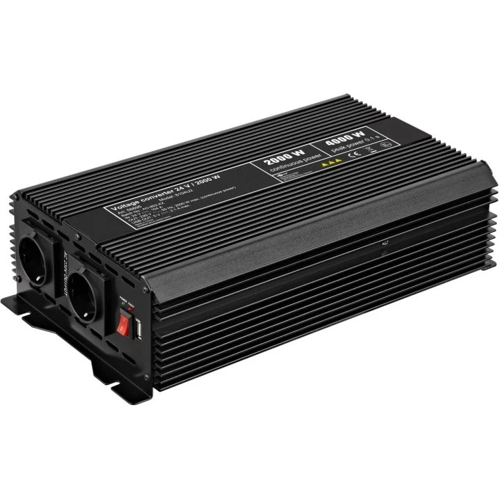 Goobay 24V DC/AC Inverter 2000W med USB