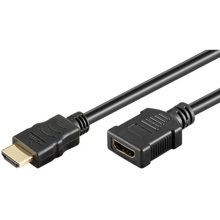 Goobay HDMI 2.0 0,5 m Han/Hun Forlængerkabel Sort