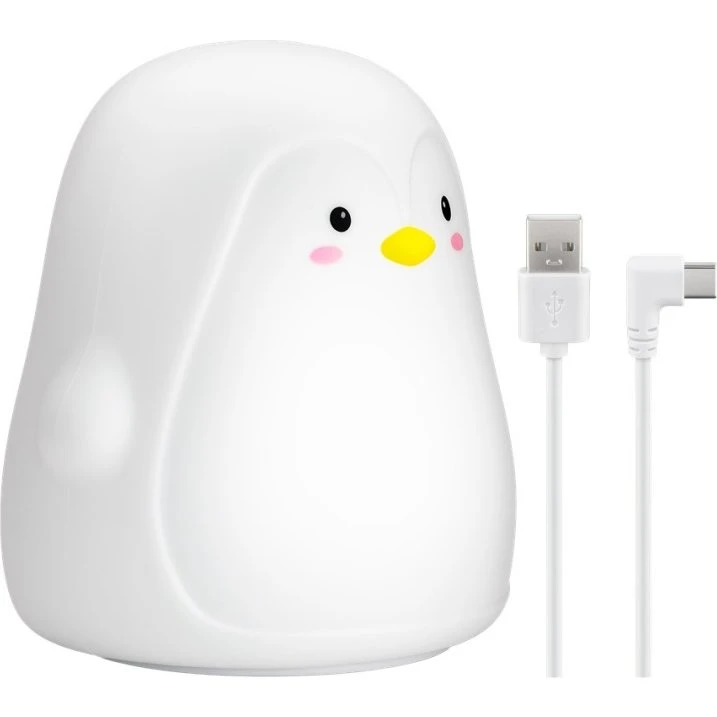 Goobay Pingvin LED-Natlampe med 7 farver og berøringssensor