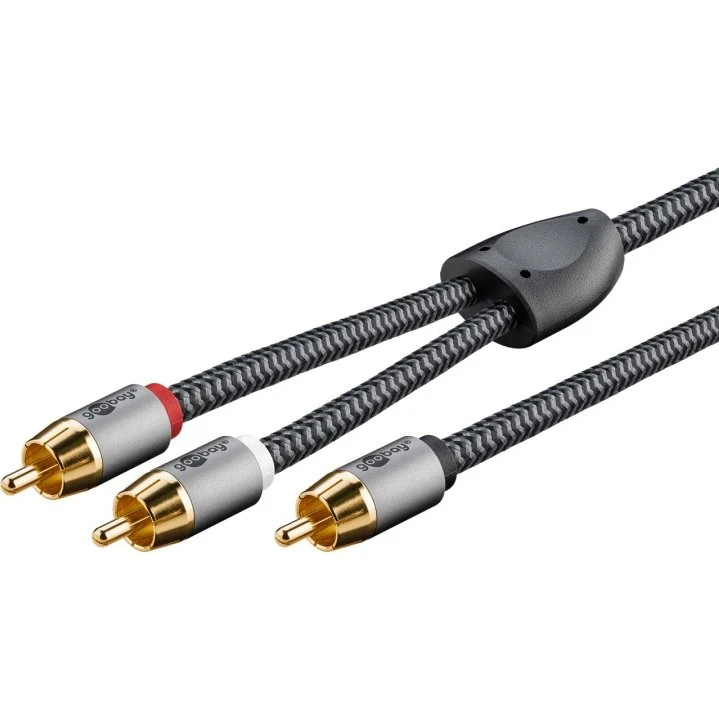Goobay 65301 RCA-splitterkabel 3 m, Sort