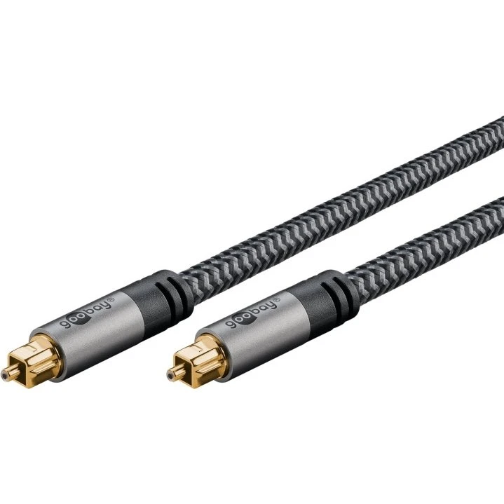 Goobay TOSLINK-kabel 10 m, Sharkskin Grey