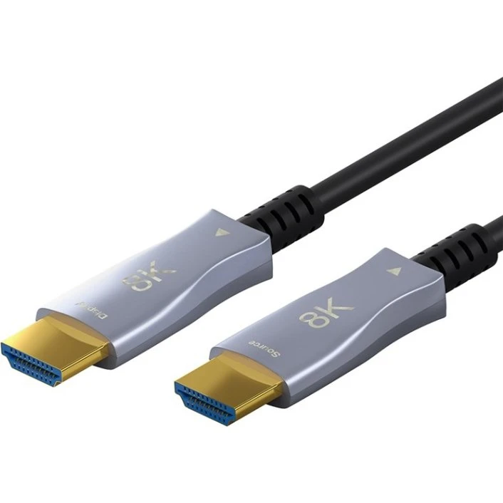 Goobay Optisk HDMI 2.1 30m 8K/60Hz Hybridkabel med Ethernet