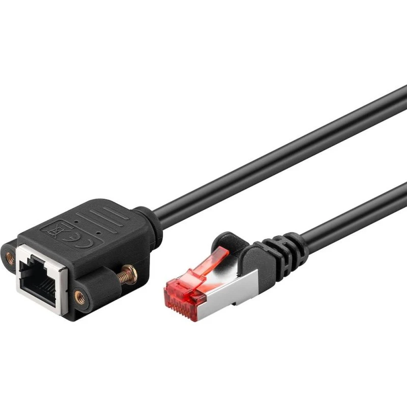 Goobay CAT 6 S/FTP Forlængerkabel 0,5 m Sort