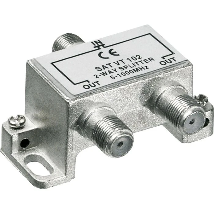 goobay SAT VT 102 Satellit-antennesplitter F-stik hun til F-stik hun