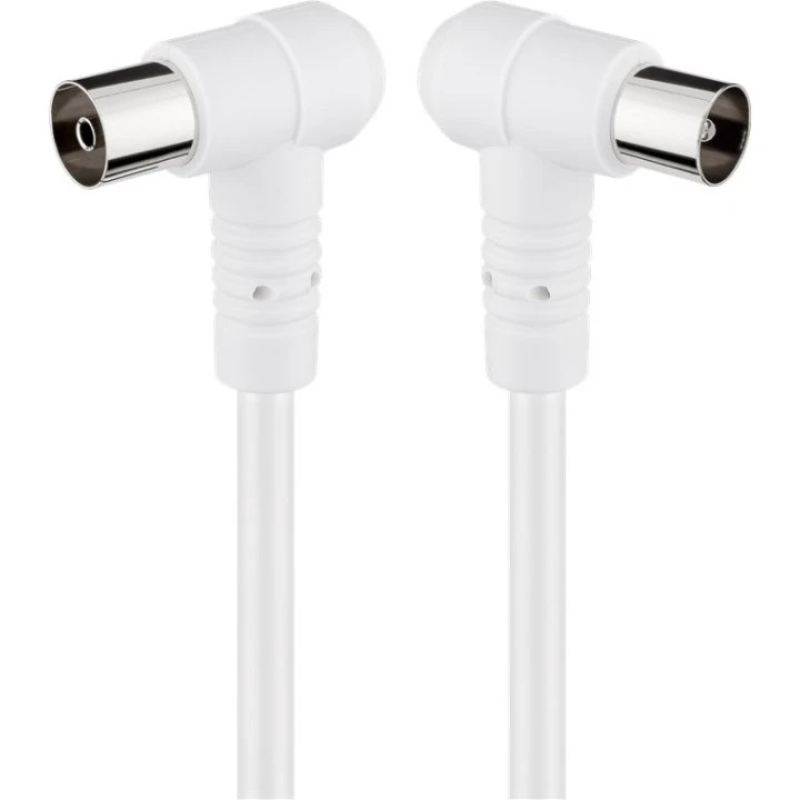 Goobay Vinkelt Antennekabel 1,5 m (80 dB) Hvid