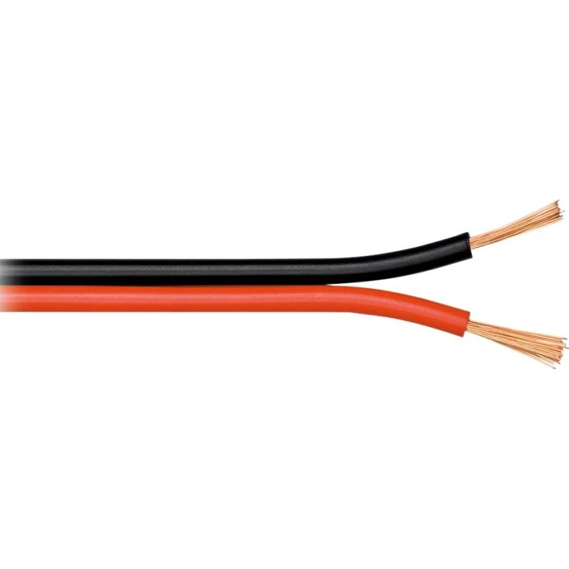 Goobay Højttalerkabel 2x2,5 mm² Rød/Sort 50 m CCA