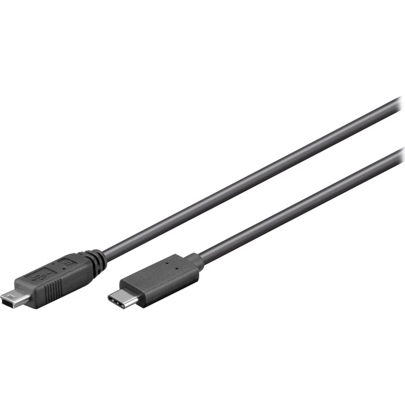 goobay USB-C til Mini-B kabel 50cm, Sort