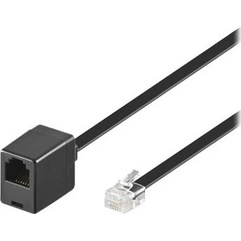 wentronic goobay 3m Telefonforlængerledning Sort