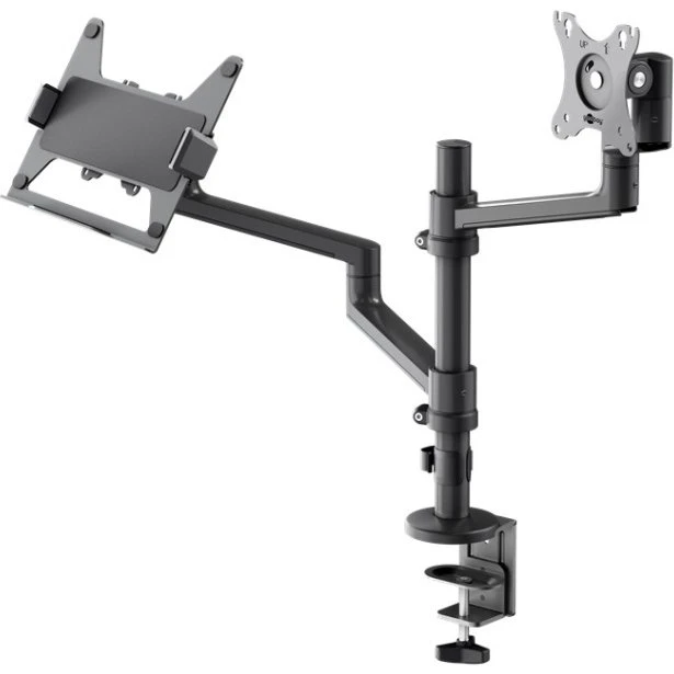 Goobay Deluxe Skærmfæste med Laptop-arm, Sort, 17-32" (43-81 cm)