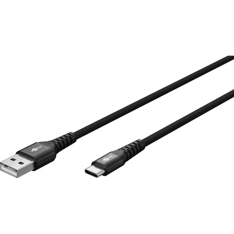 Goobay USB-C til USB-A kabel 2 m, sort, USB 2.0