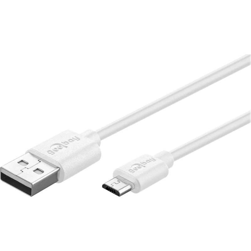 goobay USB 2.0 A → Micro-B 1m hvid (2,5A)