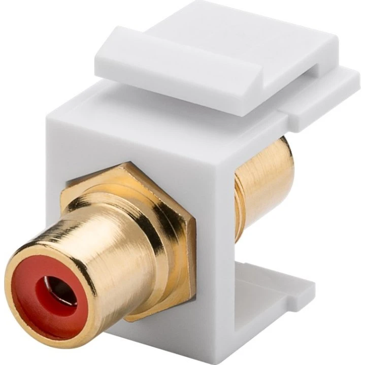Goobay Keystone-modul RCA rød, forgyldt